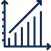 upward growth bar graph icon