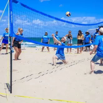 Beach volleyball game
