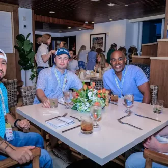 group photo at a party